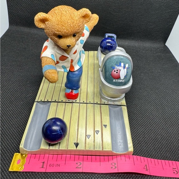 Teddy Lanes Collection Figure Faithful Fuzzies ALL In Delivery Bowling Bowl Cute - Picture 7 of 9